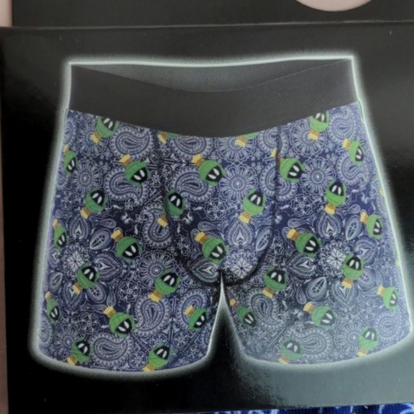 Looney Tunes Marvin the Martian Blue and Green Boxer Briefs size Small - Picture 3 of 6